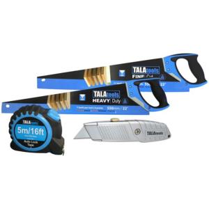 Tala Twin Saw Pack with Knife & Measuring Tape