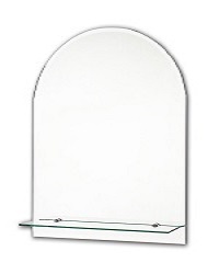 Tema Bevelled Arch Top Mirror With 1 Shelf 60 X 40CM