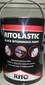 RITOLASTIC BLACK BITUMINOUS PAINT 5 LITRE