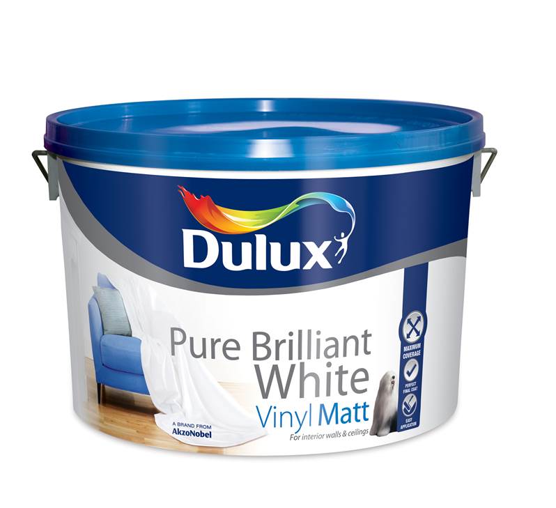 Dulux Vinyl Matt White 10 Litre