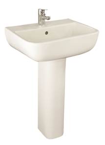 Series 600 Washbasin & Full Pedestal - 52 cm