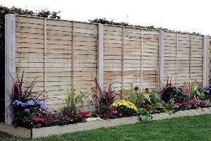 SHIPLAP OVERLAP FENCE PANELS 1.8X1.8M (BROWN)