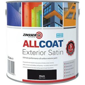 ZINSSER ALLCOAT EXTERIOR SATIN 500ML BLACK