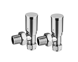 1/2" Chrome Angle Radiator Valve (Pair)