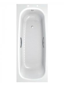 Strata Single Ended Steel Bath With Grips & Anti Slip - 1700 x 700 mm