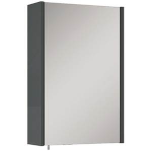 Gloss Grey Mirror Cabinet - 42 cm