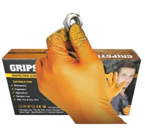 GRIPSTER SKINS GLOVES BOX 50PCS ORANGE LARGE