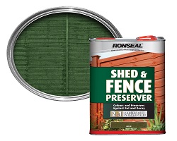 Ronseal Shed & Fence Preserver Green 5L