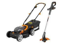 WORX LAWN MOWER 34CM & GRASS TRIMMER  25CM TWIN PACK - 20V