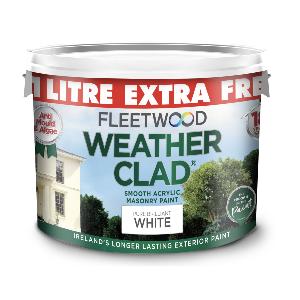 Fleetwood Weather Clad Pure Brilliant White - 9 + 1 Litre Free