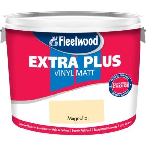 Fleetwood Extra Plus Vinyl Matt Magnolia Paint - 10 Litre