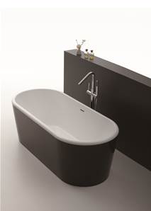 Apollo Free Standing Bath Black/White - 1700 x 800 mm