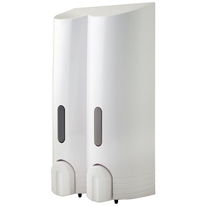 Euroshowers Tall Double Dispenser White