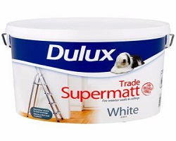 Dulux Trade Supermatt White Paint 10 Litre