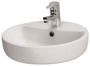 Caspia Ring Countertop Washbasin 1 Taphole