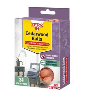Zero In Cedarwood Clothes Moth Repellers - 24 Balls