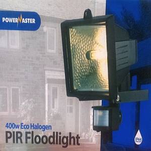 400w Floodlight Eco halogen w/Sensor black
