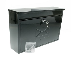 Burg Sterling Elegance Black Post Box