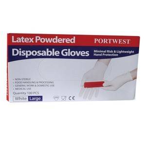 Portwest A910WHR POWDERED DISPOSABLE GLOVE