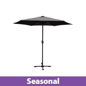 2.7M ALUMINIUM PARASOL CHARCOAL