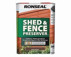Ronseal Shed & Fence Preserver Dark Brown 5L